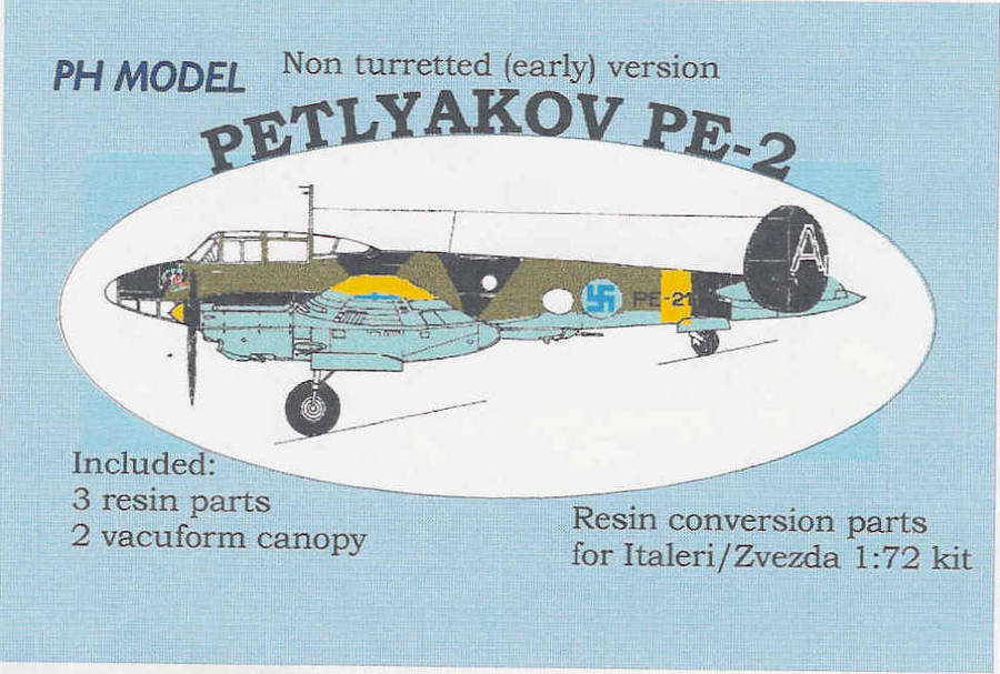 Petljakov Pe-2 resin parts, canopy