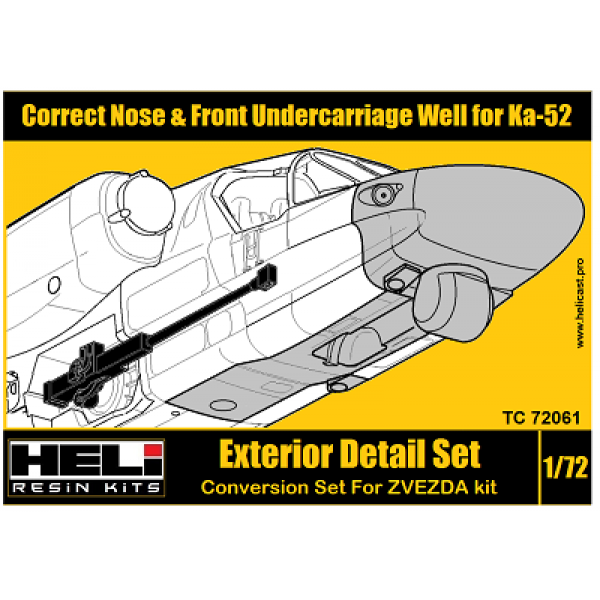 Correct Nose & Front Undercarriage Well for Ka-52 TC 72061