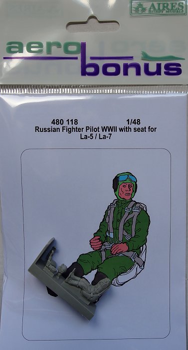 Russian Fighter Pilot WWII with seat for La-5 (пилот + кресло) AEB480118