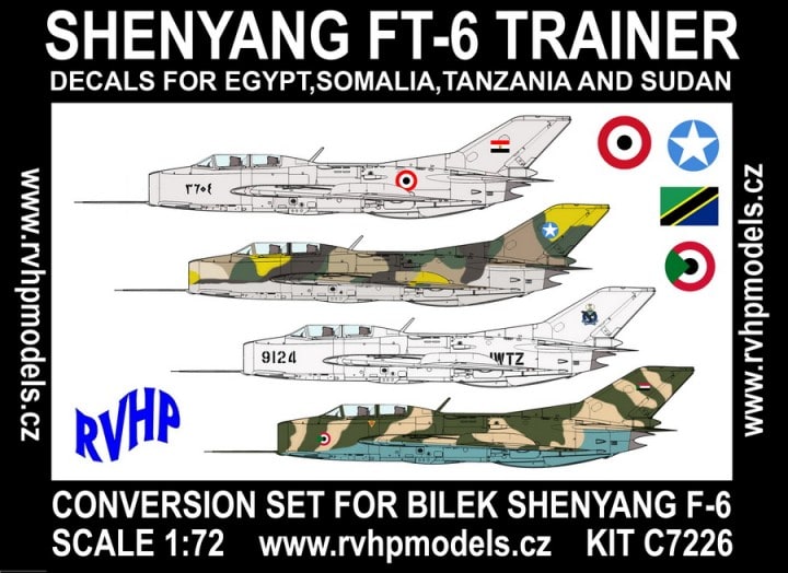 Conversion Set + decals for Shenyang FT-6 Trainer C7226