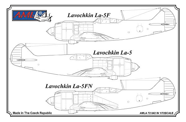 Lavockin La-5 Set 3x Lavochkin La-5/5F/5FN 