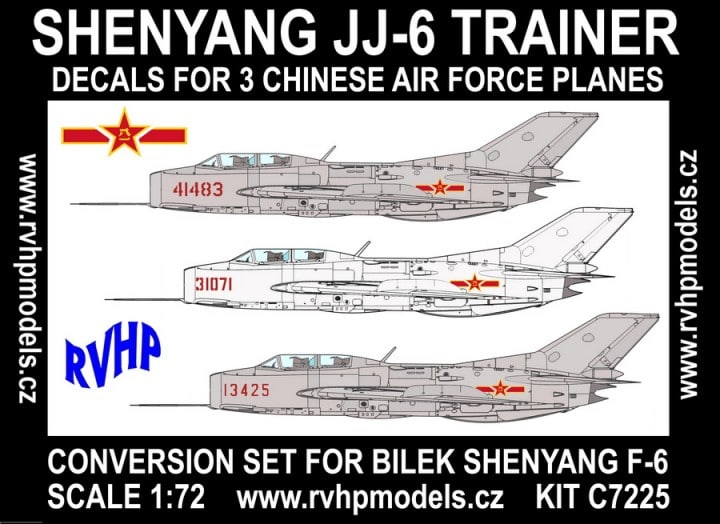 Conversion Set + decals for Shenyang JJ-6 Trainer C7225