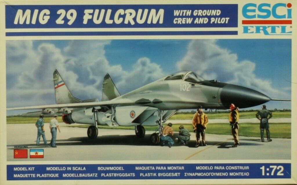 Mig 29 Fulcrum with ground crew and pilot 