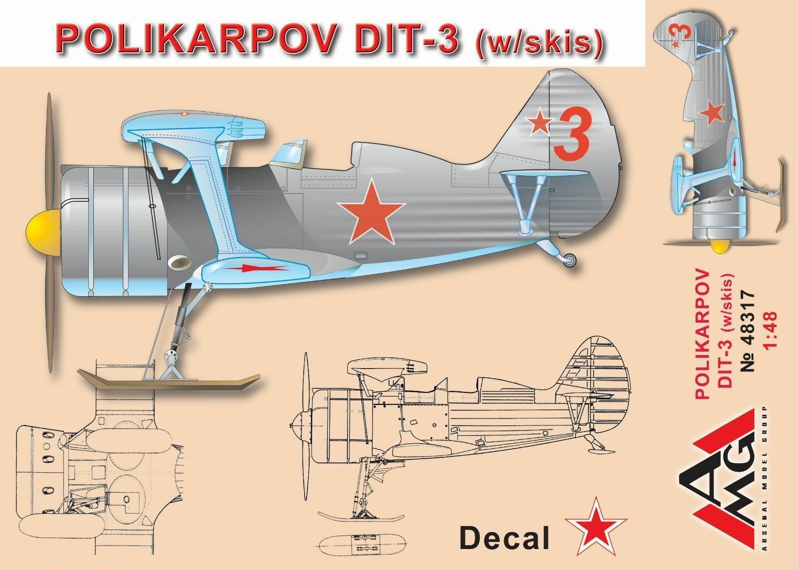 Polikarpov DIT-3 (w/skis)